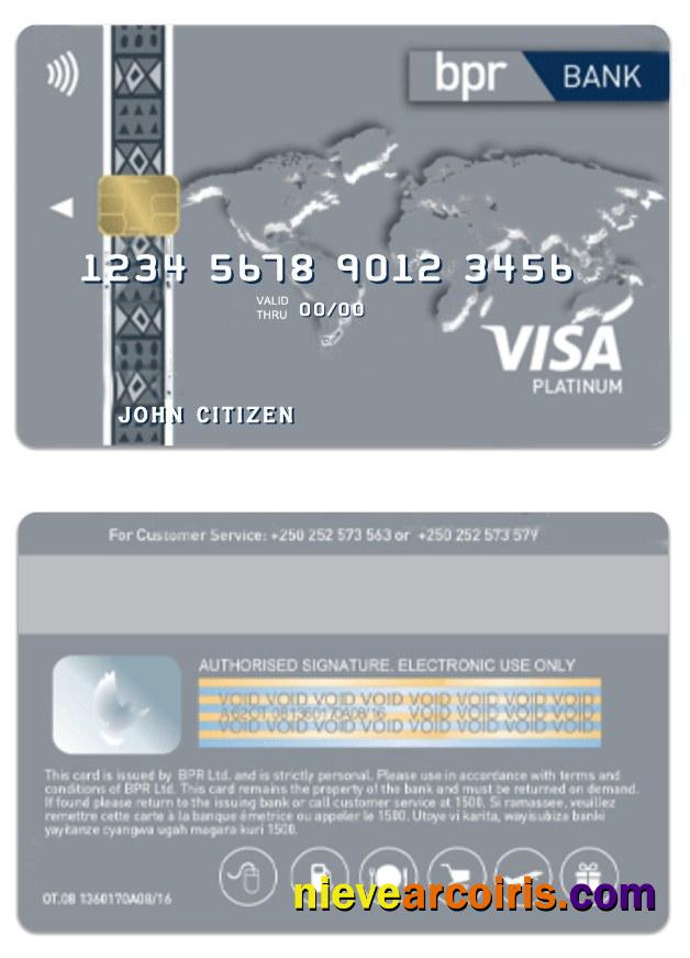 Burundi BPR bank visa platinum credit card